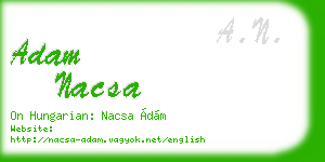 adam nacsa business card