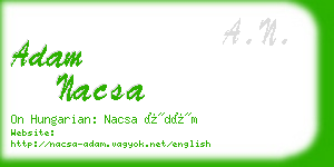 adam nacsa business card